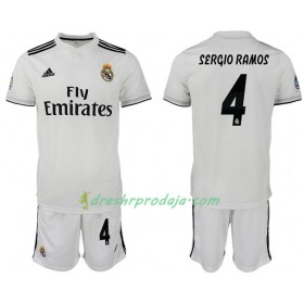 Nogometni Dresovi Real Madrid SERGIO RAMOS 4 Dječji Domaći 2018/2019 Kratkih Rukava